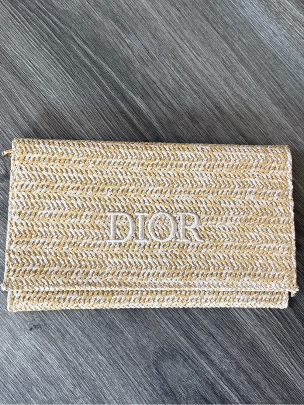 Dior Raffia Clutch Bag - Picture 2 of 8